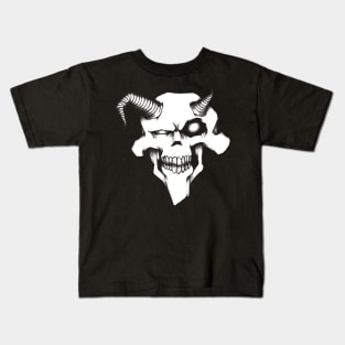 Sketch Devil Skull Tattoo Style Design Drawing Art Graphic Kids T-Shirt